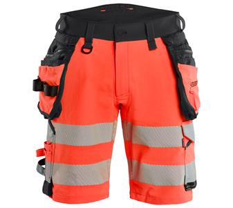 112016485599 Blaklader High Vis Shorts 4-Wege-Stretc High Fis rot schwarz.jpg